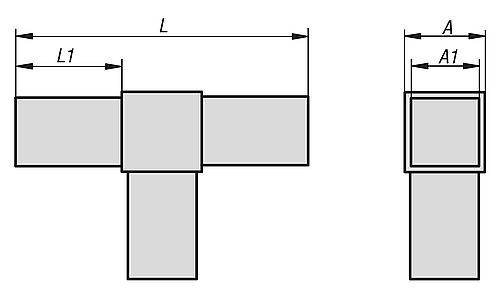 STECKVERBINDER T-STÜCK, A=25, L=121, POLYAMID, KOMP:STAHL-2