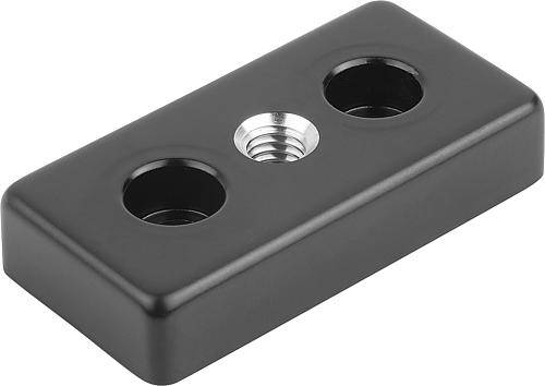 FUßPLATTE, TYP I, D=M08 60X30X12, BN=6, ZINK SCHWARZ PULVERBESCHICHTET-0