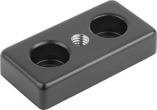 FUßPLATTE, TYP B, D=M14 90X90X16, BN=10, ZINK SCHWARZ PULVERBESCHICHTET-0