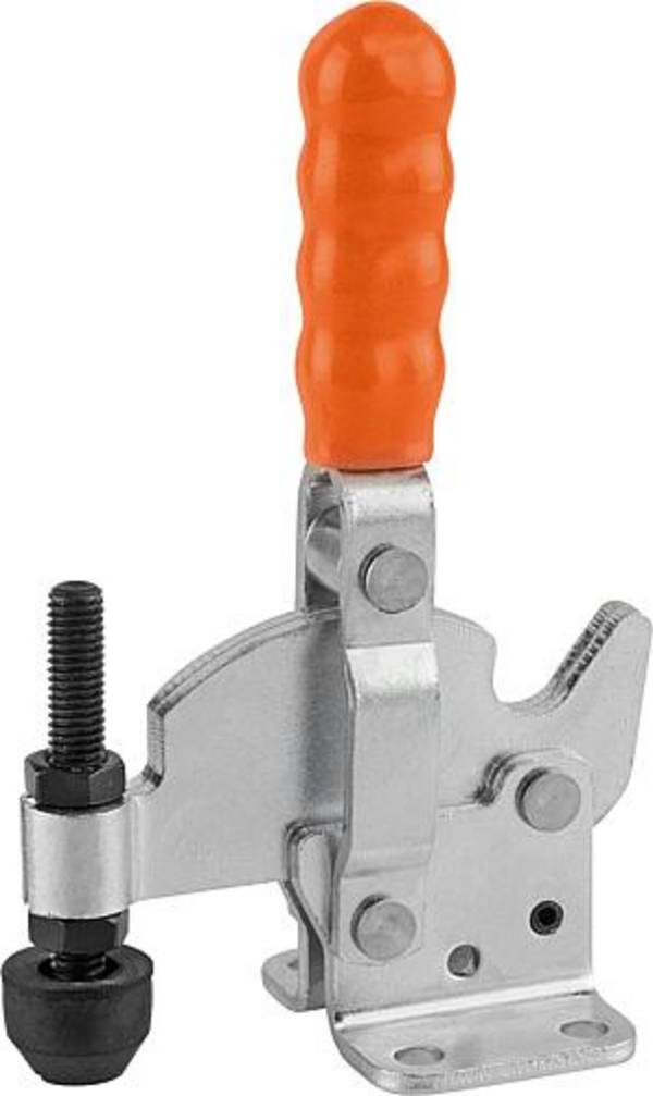 SCHNELLSPANNER STANDARD STAHL, FUß WAAGRECHT, KOMP:KUNSTSTOFF, ORANGE, M=M05X35