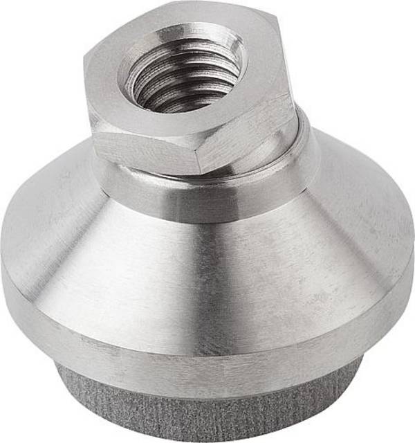 GELENKTELLER SCHWINGUNGSDÄMPFEND D1=M20, D=60, H=50, EDELSTAHL