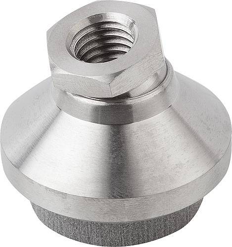 GELENKTELLER SCHWINGUNGSDÄMPFEND D1=M20, D=60, H=50, EDELSTAHL-0
