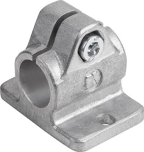 ROHRVERBINDER MIT FLANSCH M=50 G=35 L=41 ALUMINIUM, FÜR RUNDROHRE, KOMP:STAHL, A=18,1-0