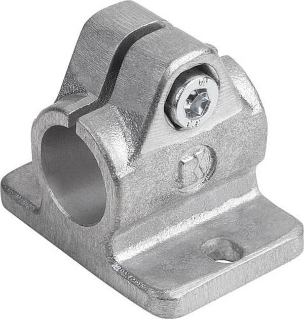 ROHRVERBINDER MIT FLANSCH M=50 G=35 L=41 ALUMINIUM, FÜR RUNDROHRE, KOMP:STAHL, A=18,1