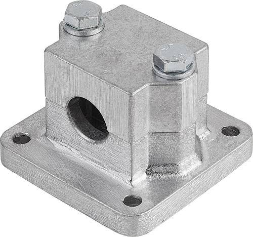 ROHRVERBINDER MIT FLANSCH M=100 G=100 L=70 ALUMINIUM, FÜR RUNDROHRE, KOMP:STAHL, A=40,2-0
