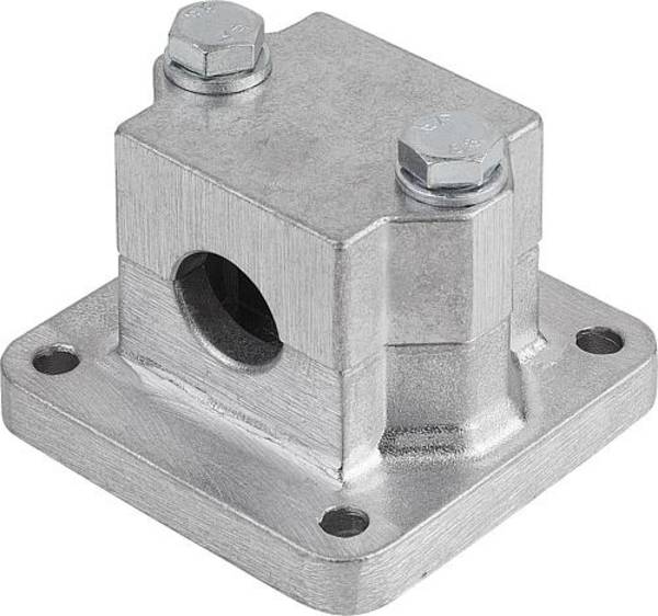 ROHRVERBINDER MIT FLANSCH M=75 G=75 L=52,5 ALUMINIUM, FÜR RUNDROHRE, KOMP:STAHL, A=30,2