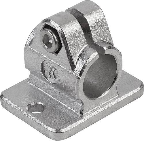 ROHRVERBINDER MIT FLANSCH M=50 G=37 L=40,5, FORM:A EDELSTAHL, FÜR RUNDROHRE, A=12,1-0