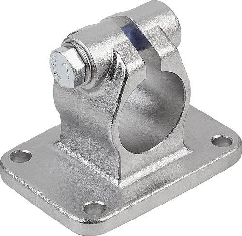 ROHRVERBINDER MIT FLANSCH M=80 G=80 L=80, FORM:B EDELSTAHL, FÜR RUNDROHRE, A=40,17-0