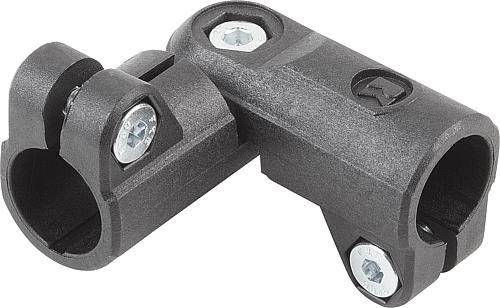 ROHRVERBINDER GELENK, FÜR RUNDROHRE, THERMOPLAST, KOMP:STAHL, A=30-0