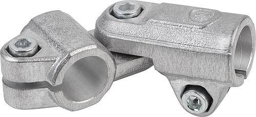 ROHRVERBINDER, GELENK FÜR RUNDROHRE, ALUMINIUM, KOMP:STAHL, A=14,1-0