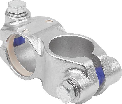 ROHRVERBINDER KREUZSTÜCK FÜR LINEAREINHEIT FORM:B, A=30, TYP=30, EDELSTAHL 1.4308 ELEKTROLYTISCH POLIERT-0