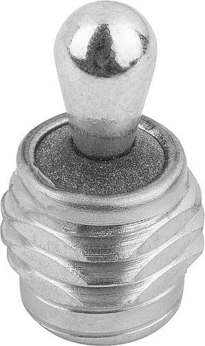 FEDERNDES SEITENDRUCKST. STANDARD FEDERKRAFT, MIT GEWINDEHÜLSE MIT DICHTUNG, D=M12 L=11,5, STAHL,-0
