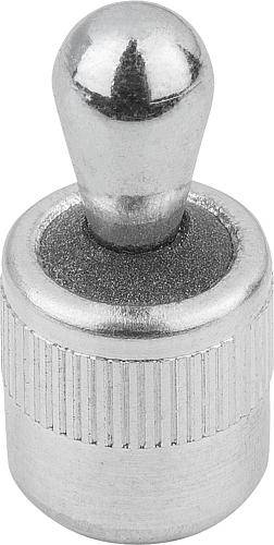 FEDERNDES SEITENDRUCKST., STANDARD FEDERKRAFT MIT DICHTUNG D=6, D2=6, L1=4, ALUMINIUM, KOMP:STAHL