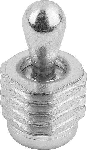 FEDERNDES SEITENDRUCKST. STANDARD FEDERKRAFT, MIT GEWINDEHÜLSE OHNE DICHTUNG, D=M12 L=11,5, STAHL,-0