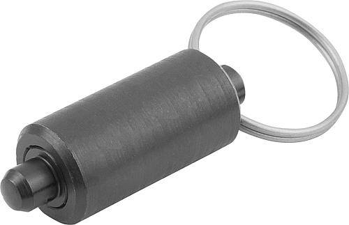 ARRETIERBOLZEN OHNE BUND GR.1, D1=12, D=5, L=52, FORM:V MIT SCHLÜSSELRING OHNE RASTNUT, STAHL GEHÄRTET-0