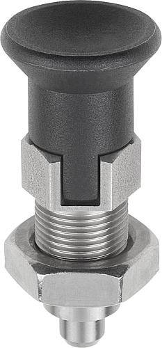 ARRETIERBOLZEN PREMIUM MIT ZYL. ARRETIERSTIFT GR.3 D1=M16X1,5, D=8, FORM:D MIT RASTNUT MIT KONTERMUTTER,-0