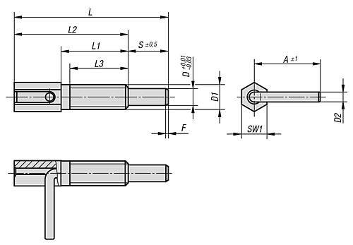 ARRETIERBOLZEN MIT RASTNUT GR.9 D1=M08 STAHL, BLAU PASSIVIERT-2