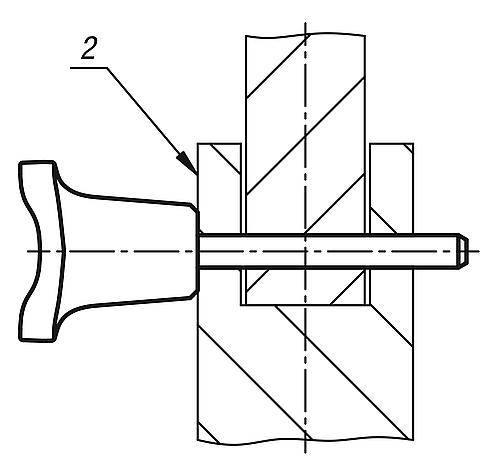 STECKBOLZEN MIT PILZGRIFF, M. MAGNET. AXIALSICHERUNG GR.2, D1=8 L=60, EDELSTAHL, KOMP:THERMOPLAST-6