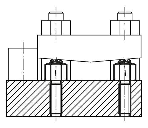 PENDELAUFLAGE MIT O-RING, FORM:P VERGÜTUNGSSTAHL, VERSTELLBAR, KOMP:POLYURETHAN, SW=10-1
