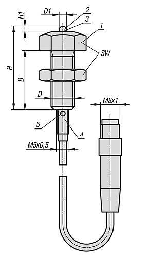 ANSCHLAG VERSTELLBAR, MIT ENDLAGENABFRAGE GR.2, M10, EDELSTAHL-1