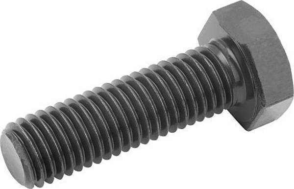 SECHSKANTSCHRAUBE DIN933, GEWINDE DURCHGÄNGIG M12X50, STAHL 12.9 BLANK (SCHWARZ)