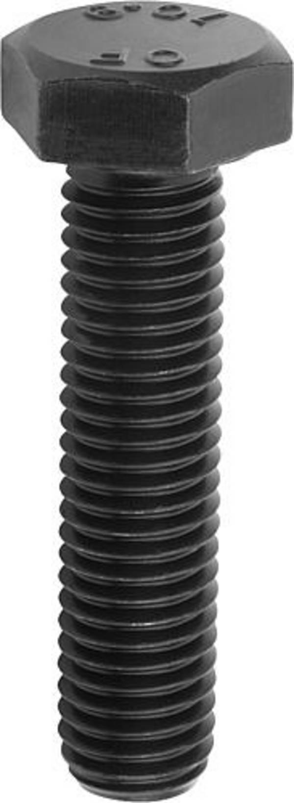 SECHSKANTSCHRAUBE DIN933, GEWINDE DURCHGÄNGIG M10X35, STAHL 10.9 BLANK (SCHWARZ)