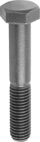SECHSKANTSCHRAUBE MIT SCHAFT DIN931 M12X70, SW=19, STAHL 10.9 BLANK (SCHWARZ)-0