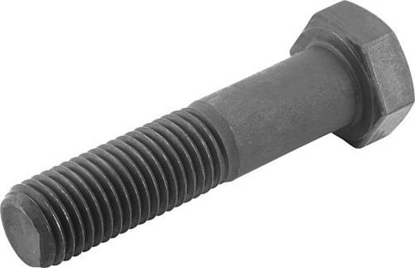 SECHSKANTSCHRAUBE MIT SCHAFT DIN931 M10X60, SW=17, STAHL 12.9 BLANK (SCHWARZ)