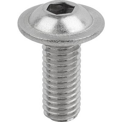 SCHRAUBE HALBRUNDKOPF DIN EN ISO7380-2 FORM:B M. INNENSECHSKANT U. BUND M05X25, EDELSTAHL A2 70 BLANK-0
