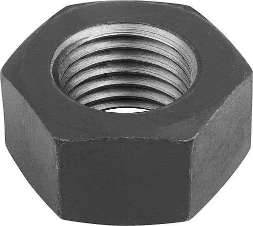 SECHSKANTMUTTER DIN934 M06, SW=10, STAHL 12 BLANK (SCHWARZ)-0