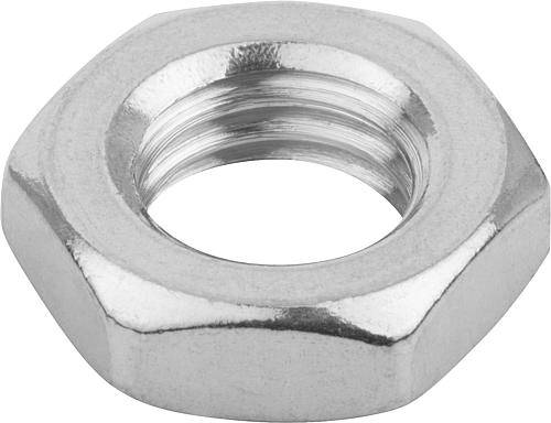 SECHSKANTMUTTER NIEDRIGE FORM, ISO4035, DIN439 LINKSGEWINDE M08, SW=13, EDELSTAHL A2 BLANK-0