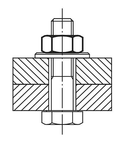 SECHSKANTMUTTER DIN934 M05, SW=8, STAHL 8 BLANK (SCHWARZ)-6