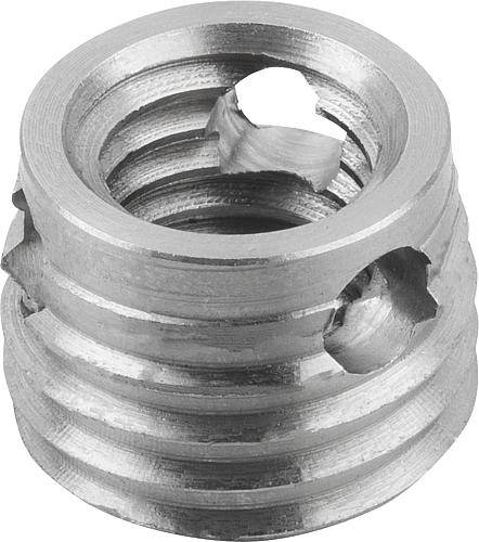 GEWINDEEINSATZ SELBSTSCHNEIDEND, MIT SCHNEIDBOHRUNG, M06, L=8, EDELSTAHL-0