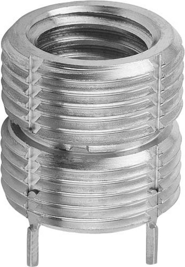 GEWINDEEINSATZ SELBSTSICHERND, VERSTÄRKT, INNEN- UND AUSSENGEWINDE, M04 M08, EDELSTAHL PASSIVIERT
