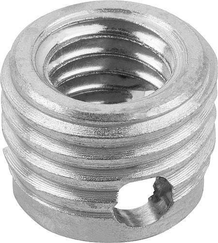 GEWINDEEINSATZ SELBSTSCHNEIDEND, MIT SCHNEIDBOHRUNG, M05, L=10, STAHL-0