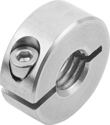 KLEMMRING, INNENGEWINDE M08, D2=18, B=9, EDELSTAHL 1.4305-0