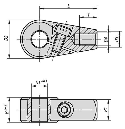 KLEMMNABE VERGÜTUNGSSTAHL, D4=M12 14X32-1