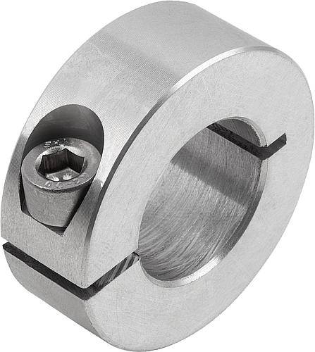 KLEMMRING, FORM:A INNEN GESCHLITZT, D1=25, D2=45, B=15, ALUMINIUM BLANK-0