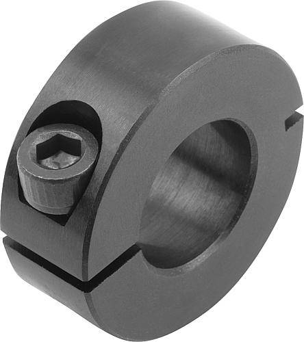 KLEMMRING, FORM:B AUßEN GESCHLITZT, D1=15, D2=34, B=13, STAHL BRÜNIERT-0