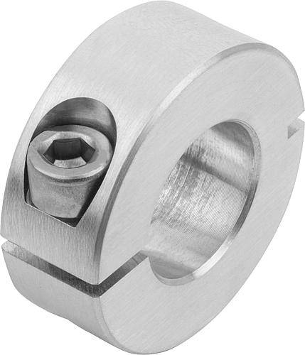 KLEMMRING, FORM:B AUßEN GESCHLITZT, D1=8, D2=18, B=9, ALUMINIUM BLANK-0
