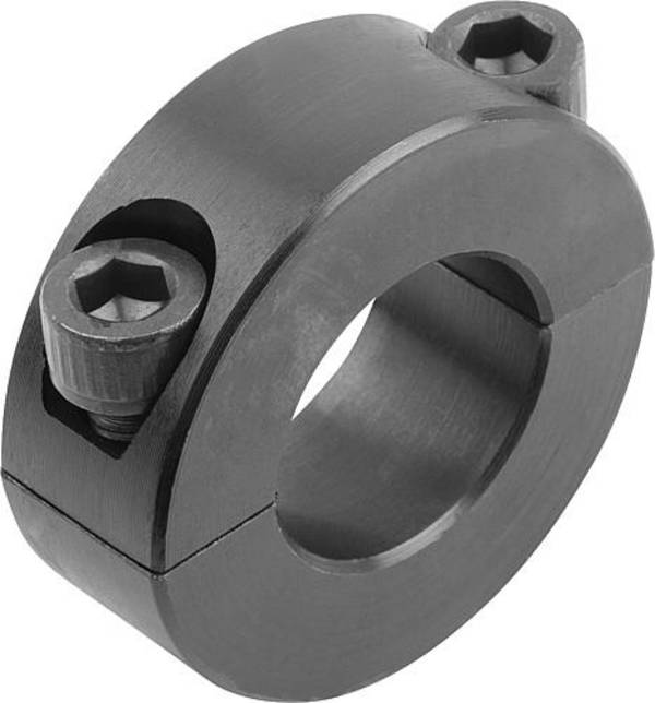KLEMMRING GETEILT, D1=25, D2=45, B=15, STAHL BRÜNIERT