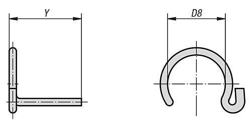 SICHERUNGSBÜGEL DIN71805 FÜR KUGELPFANNEN D1=8 STAHL-1