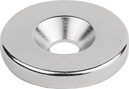 ROHMAGNET RINGMAGNET, FORM:A, NDFEB VERNICKELT, D1=3,5 ±0,1, D=12 ±0,1-0
