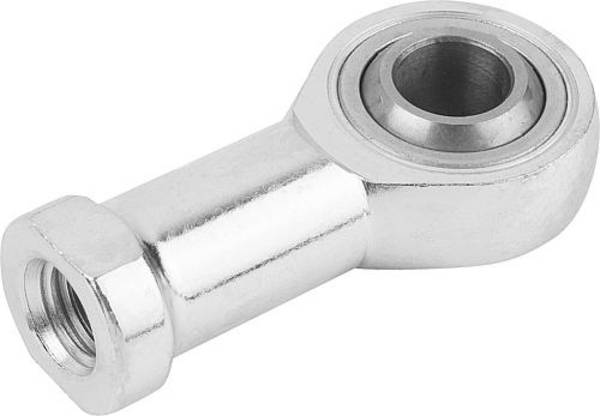 GELENKKOPF DIN ISO 12240-4 MIT GLEITLAGERUNG, M08 LINKSGEWINDE, D=8, AUTOM.STAHL VERZINKT,