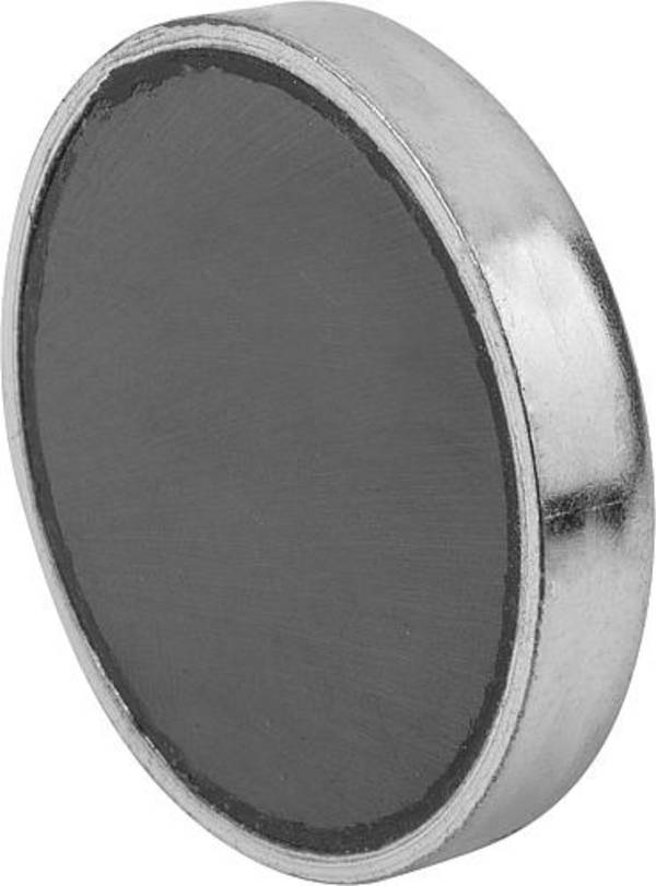 MAGNET FLACHGREIFER D=25 ±0,15, H=7, HARTFERRIT, RUND, KOMP:STAHL