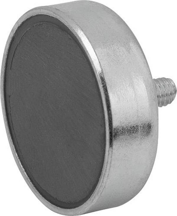 MAGNET FLACHGREIFER M03X7, D=20 ±0,15, H1=13, FORM:A, HARTFERRIT, RUND, KOMP:STAHL