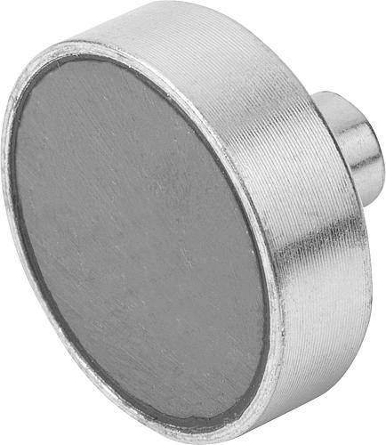 MAGNET FLACHGREIFER M06X12, D=50 ±0,20, H1=22, FORM:B, HARTFERRIT, RUND, KOMP:STAHL-0