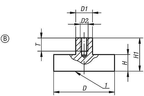 MAGNET FLACHGREIFER M03, D=13 ±0,15, H1=11,5, FORM:B, SMCO, RUND, KOMP:STAHL-2