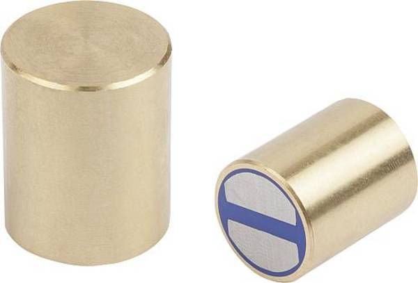 MAGNET STABGREIFER, RUND, D=32, FORM:A, NDFEB, KOMP:MESSING