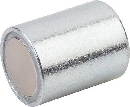 MAGNET STABGREIFER, RUND, D=10 D1=M04, NDFEB, KOMP:STAHL